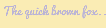 Image with Font Color BBB4D6 and Background Color FAECB4